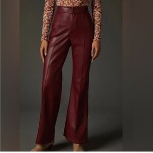 NWT faux leather flare pants